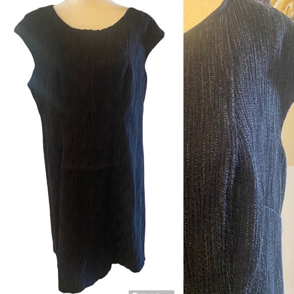Robbie Bee office evening wear super soft velvet texture sheath dress, sz 16 - Picture 1 of 9